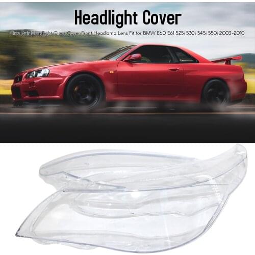 2PCS For BMW E60 E61 525i 530i 545i 550i 2003-2010 Headlight Clear Cover Front Headlamp Lens Car Headlamp Car Accessory Parts