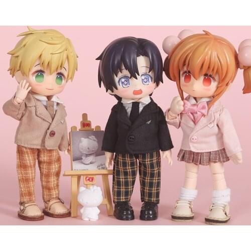 Ob11 baby clothes JK uniform DK shirt tie jacket pants school uniform suit for molly, obitsu11, GSC, 1/12bjd doll clothes