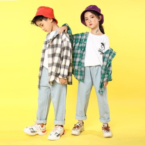 Kids Hip Hop Clothing Dance Costumes for Girls Boys Competition Dancing Costumes Jazz Ballroom Dancewear Hoodies T Shirt Pant LJ