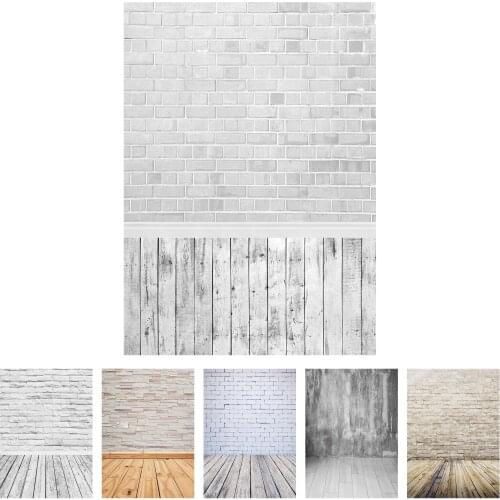 Photographic Background White Brick Wall Wooden Floor Custom Backdrop Studio for Children Baby Pet Toy Fond Photo Photobooth