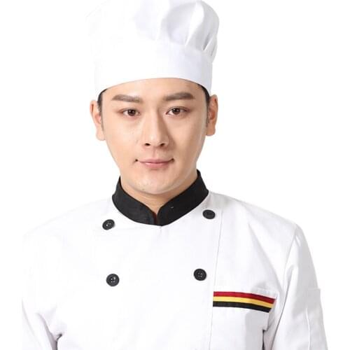 Chef Hat Waiter Waitress Kitchen Cook Cap Work Hat Hotel Restaurant Canteen Bakery Kitchen Barber Master Cook Caps Hot Sale Hat