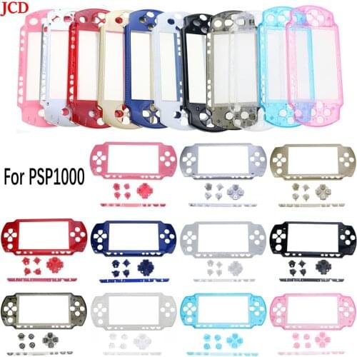 JCD 1set Front Housing Shell Cover Case Replacement For Sony PSP1000 PSP 1000 Game Console & A Full Set Of Button