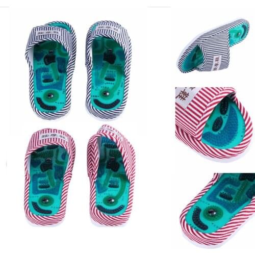 Acupuncture Foot Massage Slippers Health Shoe Reflexology Magnetic Sandals Acupuncture Healthy Feet Care Massager Magnet Shoes