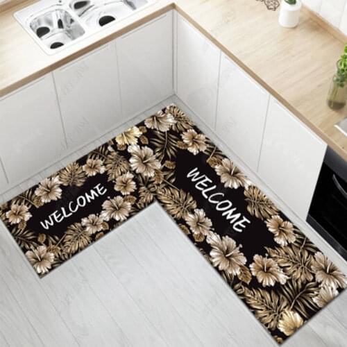 Bathroom Entrance Door Mat Washable Non-Slip Kitchen Floor Mat Bedroom Living Room Bedside Area Rugs Waterproof Modern Carpet