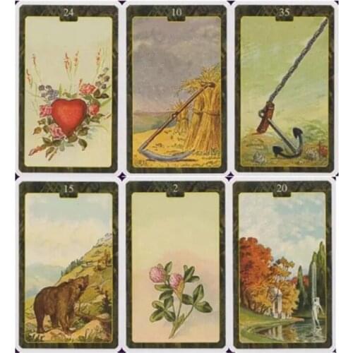 Lenormand Oracle Cards English Version Tarot 44-Card Deck Divination Fate Board Game Family Party D5QD