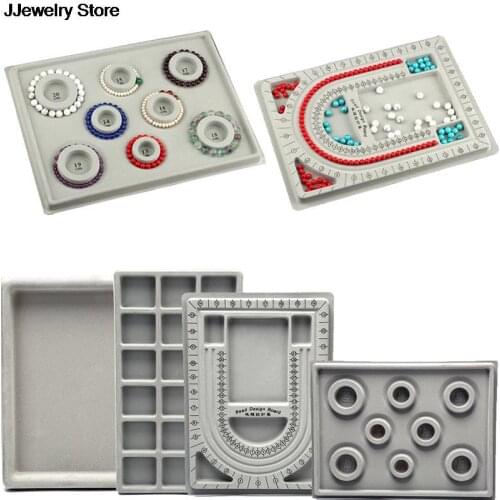 1Pcs DIY Jewelry Making Tray Tool Flocked Bead Board Bracelet Beading Necklace Craft Tool HOT