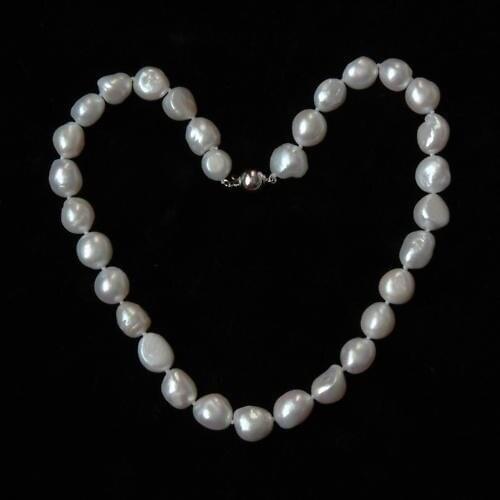 Natural freshwater pearls Cultured 12-13mm Irregular Pearl Necklace AA 20inches