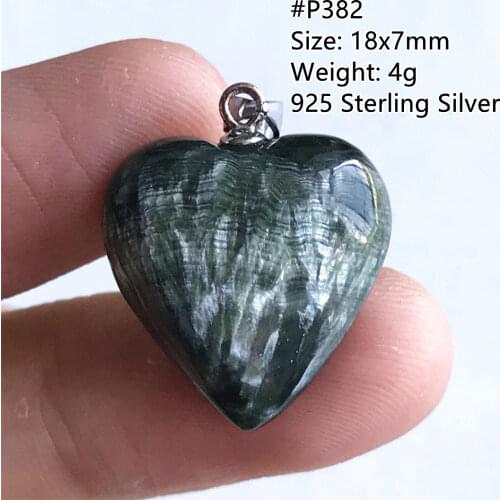 Big Natural Green Seraphinite Pendant Jewelry For Women Lady Man Love Healing Luck Crystal Water Drop Beads Silver Stone AAAAA