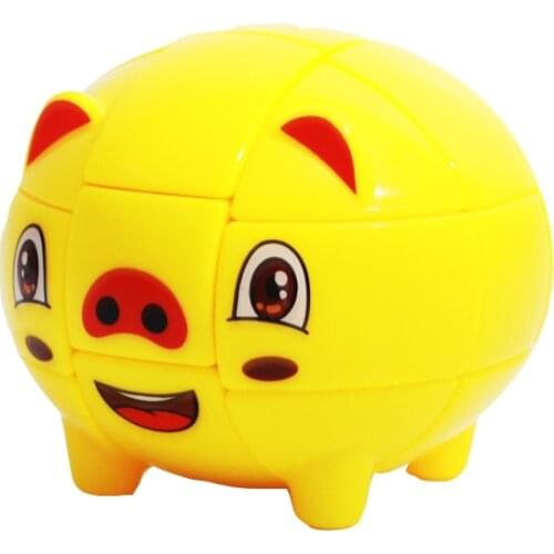 New ZCUBE 3x3x3 Yellow Pig Magic Cube Puzzle Cubo Magico Professional Educational Toys for Children kids