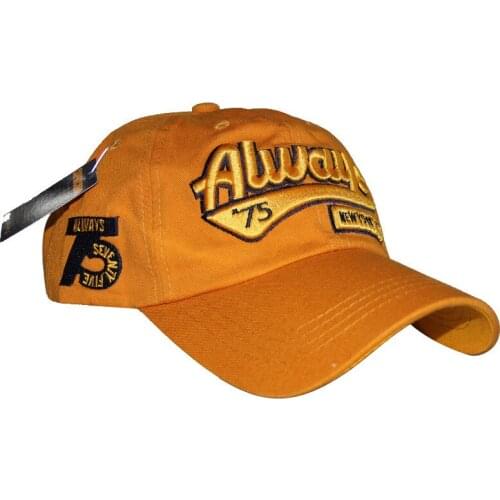 Autumn Cotton Baseball Hat Ladies Casual Letter Embroidery Always75 3D Three-Dimensional Embroidered Dad Cap Mens Wild Skully C