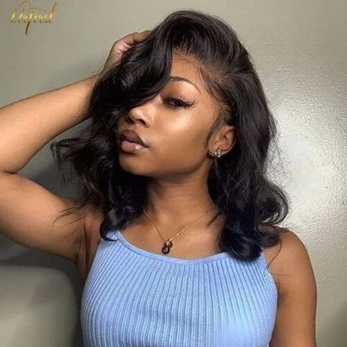 Body Wave Bob Wig Brazilian Lace Front Human Hair Wigs Short Bob Wig For Black Women Closure Wig 13x1 T Part Lace Wig Remy