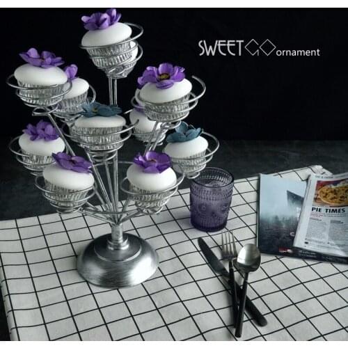 Cupcake stand 13 heads for wedding party cake decorating tools table decoration party supplier bakeware