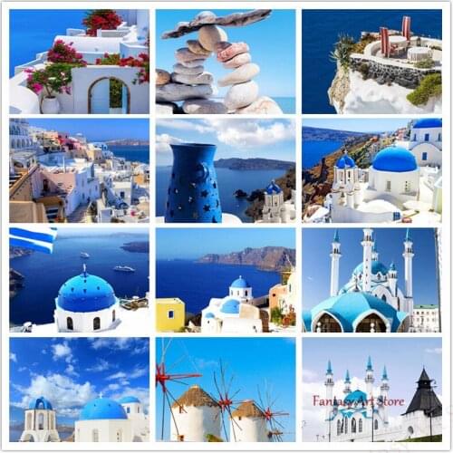 Full Diamond Inlaid Round/square Landscape Diamond Painting Diamond Mosaic Diamond Embroidery Cross Stitch Kit Art Rhinestone