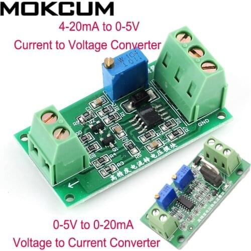 4-20mA to 0-5V Current to Voltage Converter 0-5V to 0-20mA Voltage to Current Converter Signal Module I/V Analog Output Board