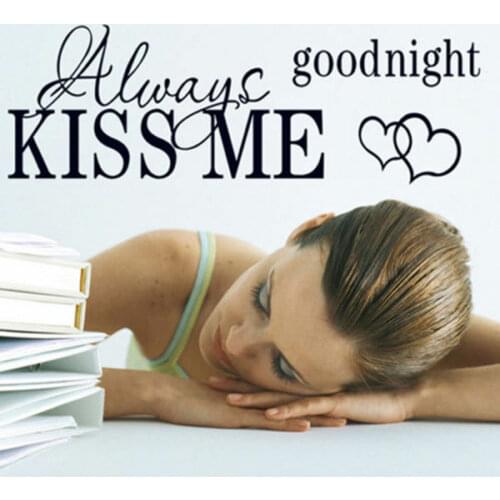 Romantic KISS ME Wall Decal English Words Decor Home Removable Art Stickers Mural Room Vinyl DIY