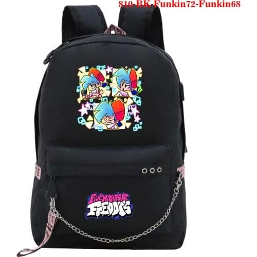 Friday Night Funkin Backpack Student Book Bag for Boys Girls USB Charging School Backpacks College School Computer Mochila Gift