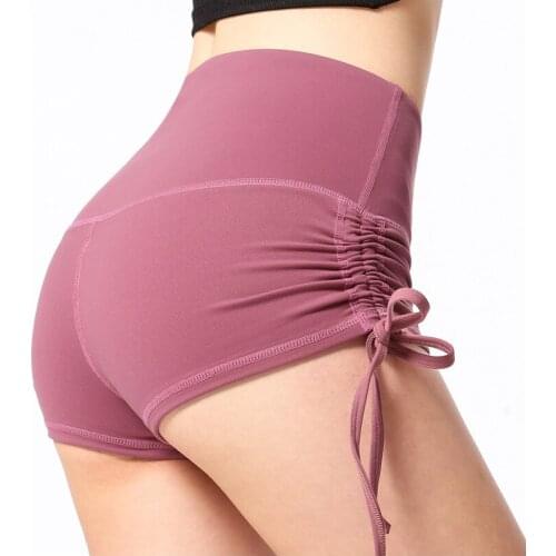 High waist yoga Shorts knot spandex gym sport shorts for women jogging push up workout short fitness leggin underwear sportswear