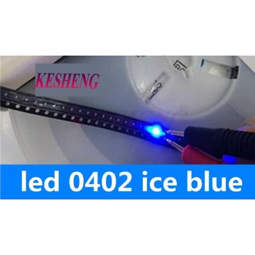 1005 0402 Ice Blue 0.01W Super Ultra Bright SMD LED Indication smd 0402 led clear blue 0402 diodes 1000PCS