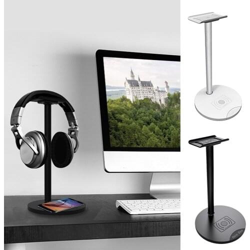 Vococal 2 in 1 Headphone Stand Holder Rack over-ear Earphone Bracket Hanger Wireless Charger for Samsung S7 S6 S7 S6 Edge S 7 6
