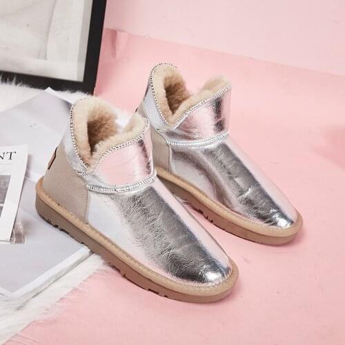 2019 Women Shoes New Fashion Lace Up Ankle Boots Women Platform Cute Snow Boots Warm Plush Slip Fur Boots Zapatillas Muj U11-43