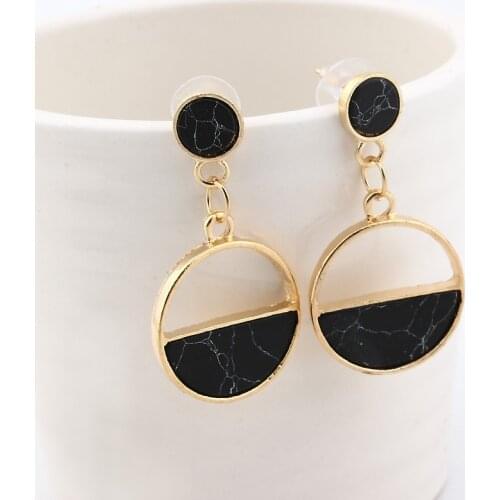 Fashion Statement Earrings 2019 Geometric Earrings for Women Round Triangle Dangle Earring Drop Earing Modern Jewelry