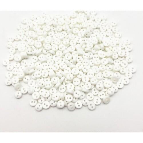 1000pcs/lot White Color 6mm Mini Tiny Resin Round Buttons Flatback Button Embellishment Sewing Scrapbook