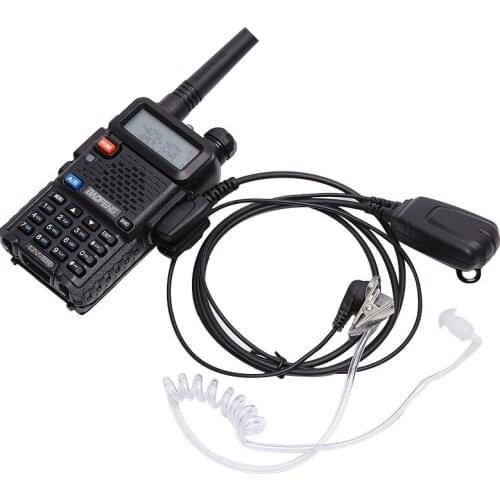 Abbree Big PTT Covert Acoustic Tube Earpiece Headset for Baofeng UV-5R BF-888S UV-82 Walkie Talkie TYT Wouxun Ham Radio
