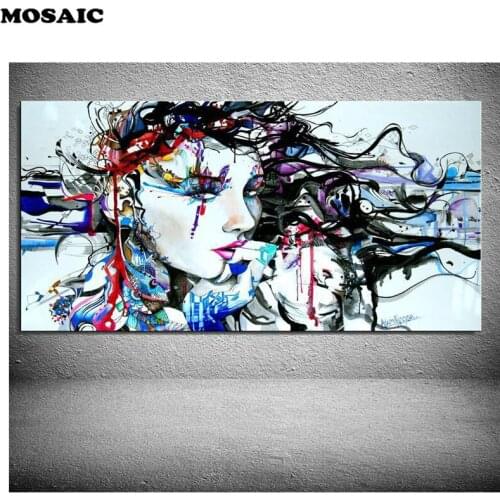Diamond embroidery Watercolor woman diamond painting full square mosaic pictures by numbers Hobby crafts decoration painting