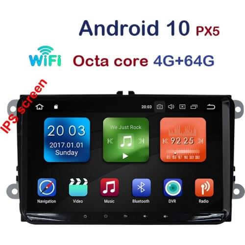 Octa Core 4G+64G HD IPS 2 din android 10.0 car dvd for vw passat b5 b6 golf 5 6 tiguan polo skoda octavia rapid car radio player
