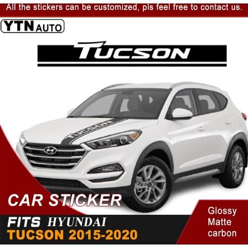 Car Stickers For Hyundai Tucson 2015-2020 1 Piece Cool Hood Bonnet Gradient Side Stripe Graphic Vinyl Sticker And Car Decals