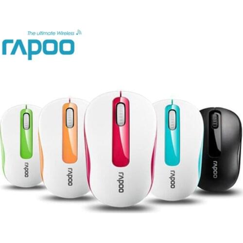 Original Rapoo Mini Optical Wireless Mouse 2.4G Reliable 1000DPI Mice Nano USB Receiver Mouse For Computer Laptop Desktop