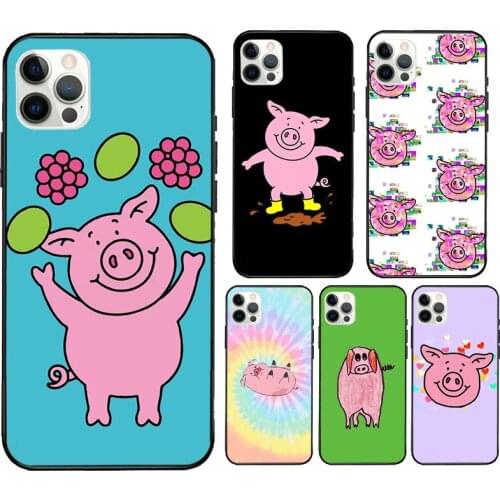 Cartoon Pig Piggy Phone Case For iPhone 11 Pro Max 12 mini 6S 7 8 Plus X XS Max SE 2020 XR Cover Coque