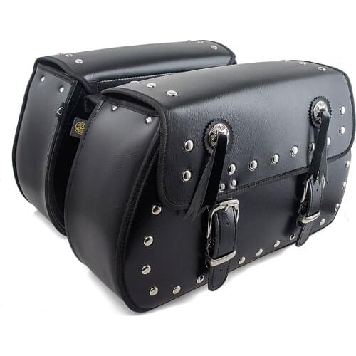 Black for XL883 XL1200 Motorcycle Saddle Bags For Harley Sportster XL 883 XL 1200 Pu Leather Side Tool Bag Luggage