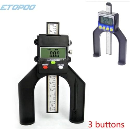 0-80mm Digital Height & Depth Gauge LCD Height Gauges Calipers With Magnetic Feet For Router Tables Woodworking Measuring Tools