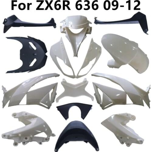 Fairing Components Plastic Parts For ZX6R 2009-2010-2012 Bodywork Unpainted Motorcycle 636 09-11-12 Pack Left and Right Cowling