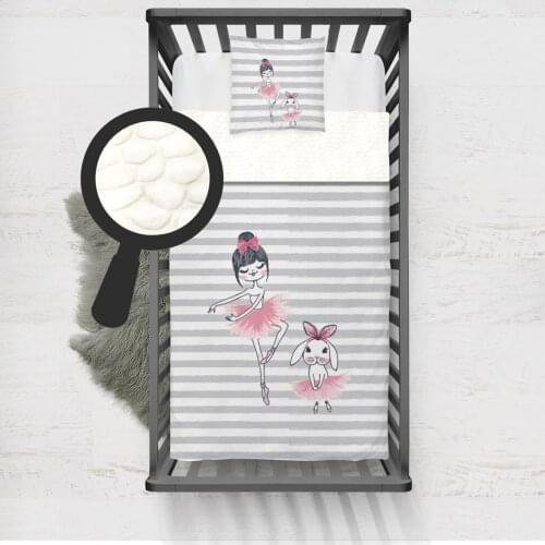 Kids Minky Blanket Super Soft and Warm Blankets Children for Couch and Bed Pink Ballerina Rabbit Model 011