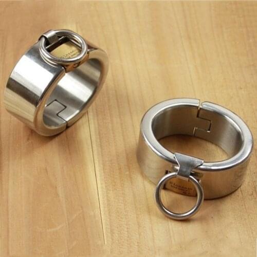 Stainless Steel Lockable Metal Handcuffs Adult Games Bdsm Bondage Wrist Restraints Hand Cuffs Bdsm Torture Tools Slave Fetish