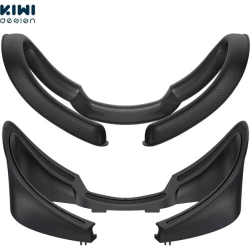 KIWI design VR Facial Interface Bracket& PU Leather Foam Face Cover Pad Replacement for Oculus Rift S Accessories