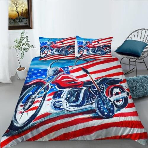 3D Duvet Cover Motorcycle Series Bedding Set Queen Size Comforter Covers Boys Girls Bedroom Decorations