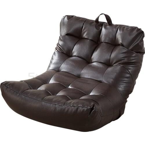 Tatami recliner bean bag single stool small family bedroom balcony room foldable leather chair