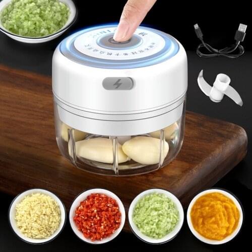 Kitchen Chopper Chili Crusher Garlic Masher Meat Grinder Electric Mini Food Vegetable Rechargeable Processor