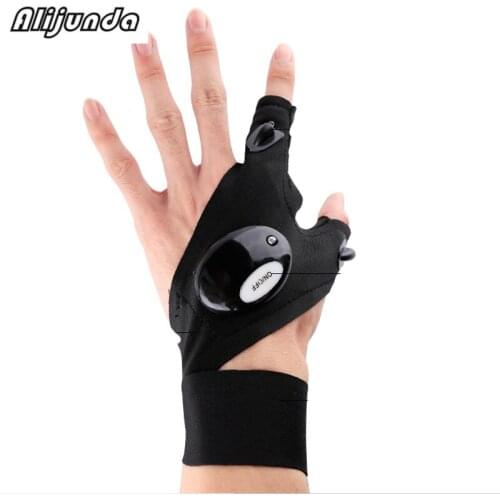 Multipurpose Waterproof Fishing Gloves + LED Light Rescue Tools for Volkswagen Skoda Octavia Fabia Rapid Superb Yeti Roomster