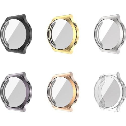 TPU Soft Full Screen Glass Protector Case Shell Edge Frame For Huawei Watch GT 2 Pro Strap Band GT2 Protective Bumper Cover