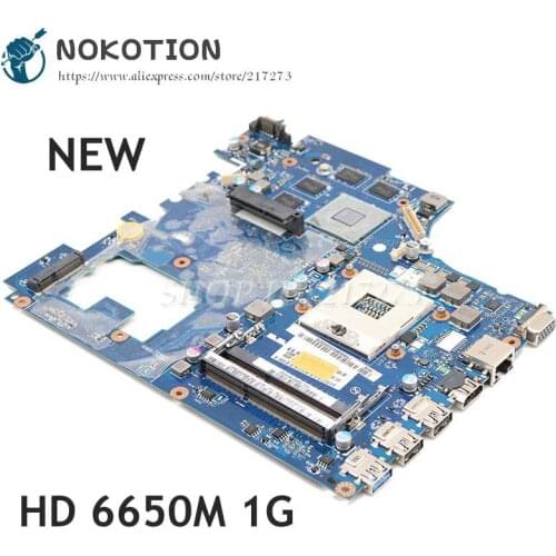 NOKOTION LA-6758P Main Board For Lenovo ideapad G770 Y770 Laptop Motherboard HM65 DDR3 HD6650M Video Card 1GB