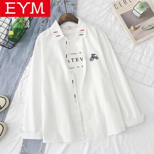 2020 New Fashion Blouse Women Floral Embroidery Cotton Shirts Loose Long Sleeve White Blouses Female Casual Tops Clothing Blusas