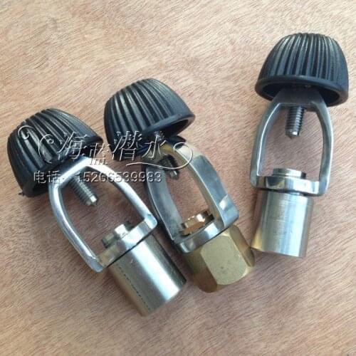 DIN to Yoke diving head adapter for diving bottle converters