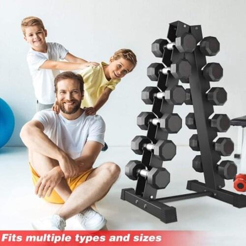 Durable Steel Dumbbell Rack Gym Dumbbell Holder Home Dumbbell support 6-Pairs Dumbbells Shelf Gym Equipment HWC
