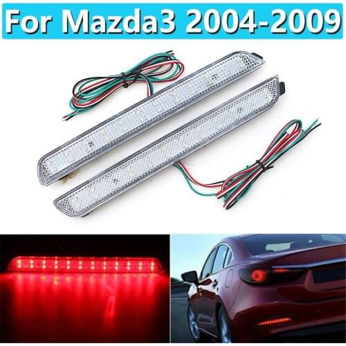 LED Brake Light Rear Bumper Reflectors Tail Stop Running Turning Light Fog Lamp For Mazda 3 2004-2009 BN8R-51-5L0B