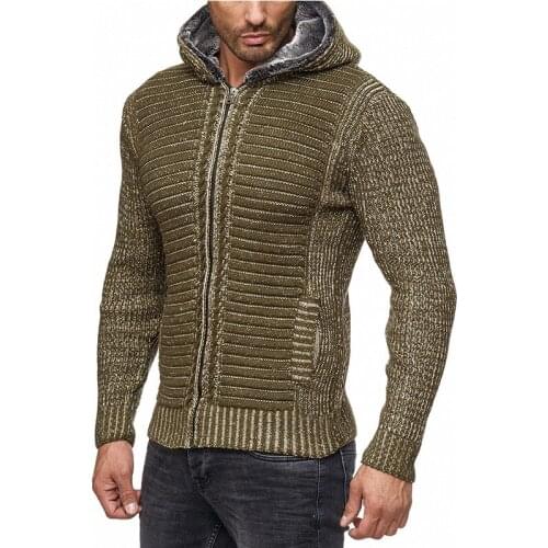 New Sweater Mens High-neck Hooded Knitted Top Autumn and Winter Plus Size Hoodies Ropa De Invierno Korean Clothes Sweaters