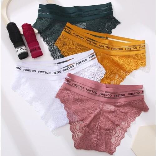 3Pcs/Set Floral Lace Briefs Women Sexy Hollow Out Panties Female Low Rise Underwear Breathable Underpants Girl Intimate Lingerie
